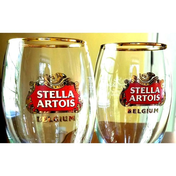 Stella Artois Pair Lot of 2 Vintage Liquor glasses - Picture 3 of 8